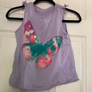 Children’s Place Purple Tank Top With Butterfly | Size XL 14 (kids)